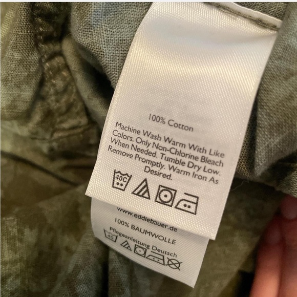 Eddie Bauer Men’s Shirt Fern Leaf Pattern Size M - Picture 4 of 4